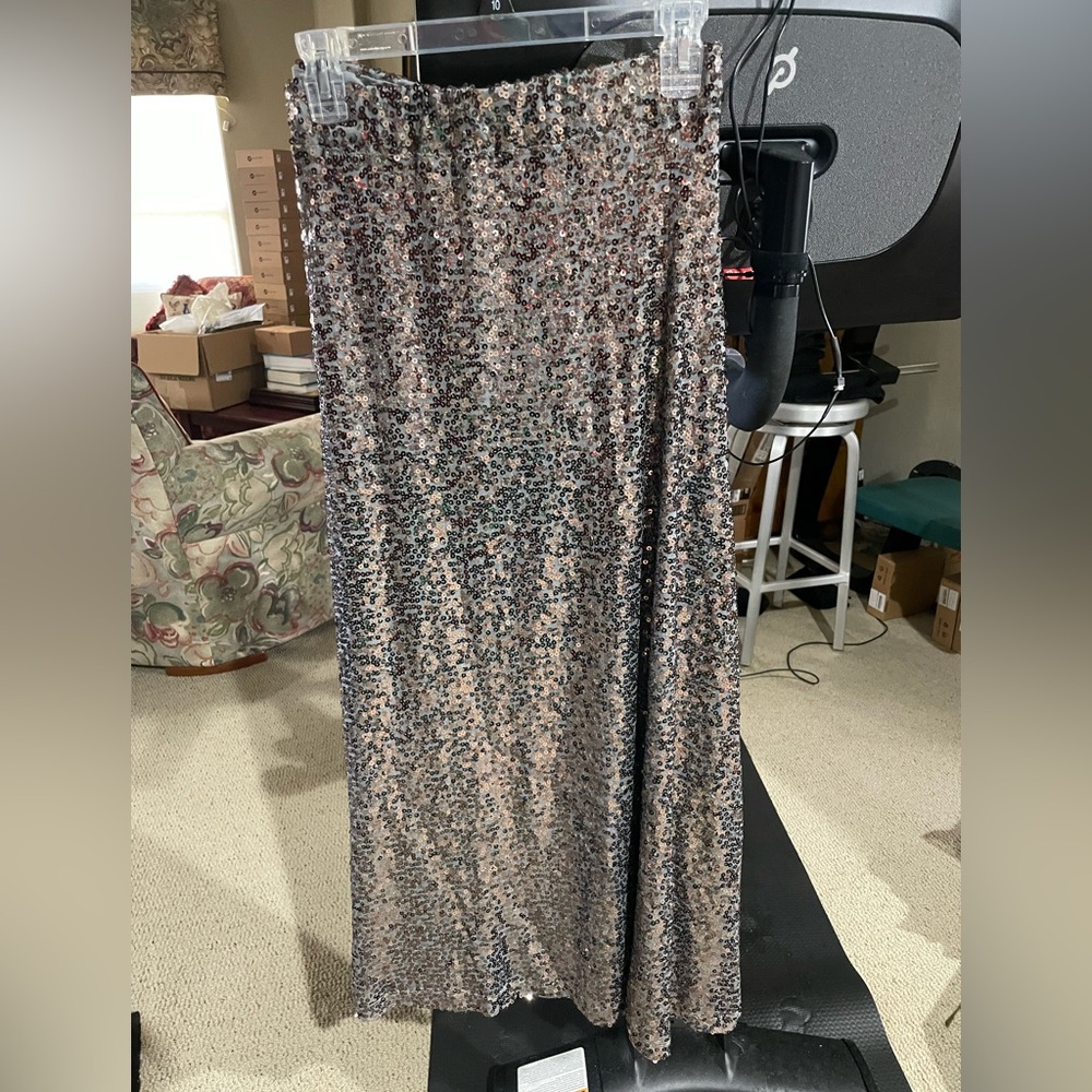 Long Sequined Skirt